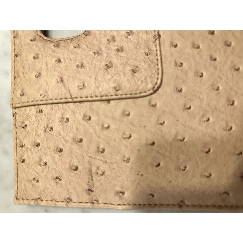 Cato Cream Beige Faux Reptile Leather  Clutch 15